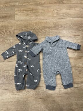 Gender Neutral Grey Baby One Piece Outfits